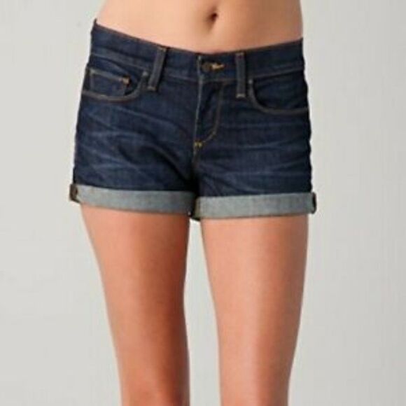 Joe's Jeans Raw Edge Rolled Cuffed Jean Shorts - Picture 1 of 8